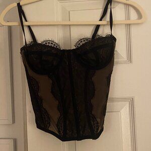 Urban Outfitters Black Viral Corset Top